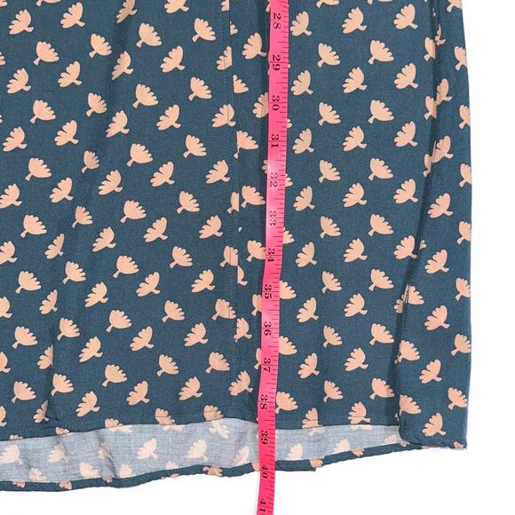 Boden Blue Floral Print Cap Sleeve Fit & Flare Dress Size 10L - Picture 11 of 12